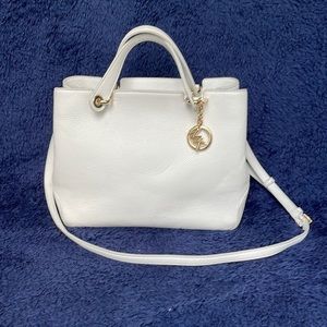 Michael Kors Anabelle Large Leather Handbag Optic White 30S6GAPT3L